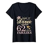 Photo Gallery donna questa diva rende il 62° compleanno della regina b-day del 62° compleanno maglietta con collo a v Photo Gallery donna questa diva rende il 62° compleanno della regina b-day del 62° compleanno maglietta con collo a v