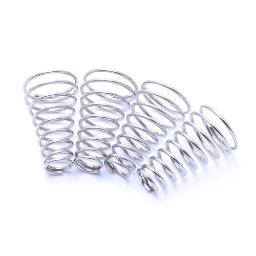 Metal Springs 10Pcs Tower Springs Conical Cone Return Spring 304 Stainless Steel Taper Pressure Spring WD 0.3/0.5/0.8mm ( Size : 10pcs 0.7*4.5-8*10mm )
