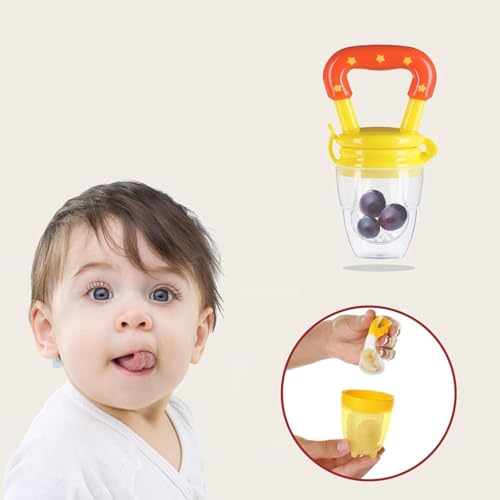 Image of Safe-O-Kid Combo BPA-Free Baby Fruit /Food Feeder - Safe, Non-Toxic Silicone Feeder for Fresh Fruits, Vegetables, Ideal for Babies and Toddlers, Assorted