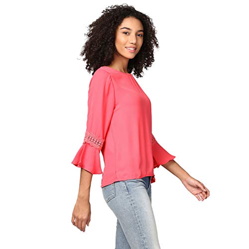 Image of Harpa Women's Synthetic Round Neck Regular Fit Top