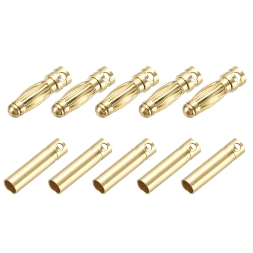 MECCANIXITY 5 pares banana plugs 3mm macho hembra miniatura 1