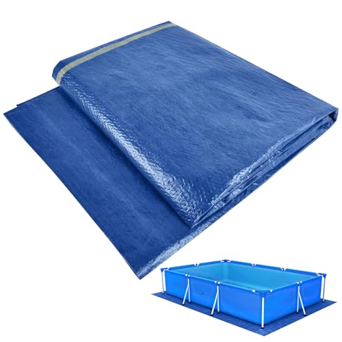 Tappeto Base per Piscina, Tappetini per Piscina Fuori Terra 300 x 200 cm, Panno di Terras per Piscinas Quadrata, Tappetino Piscinas Pieghevole Piscinai Adatto per Piscinai Fuori Terra