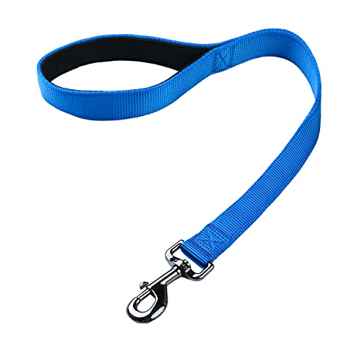 Cyclpet Nylon Short Dog Leash With Padded Handle 24 Inches Large Dog Lead. (24 Inches, Classic Blue) #TOP1