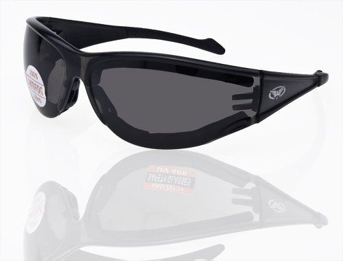 Global Vision Eyewear Full Throttle Plus Anti-Fog Safety Glasses with Neoprene Foam, Smoke Lens