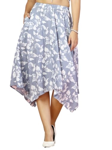 Image of OOMPH! Long Skirts for Women with Handkerchief Hem