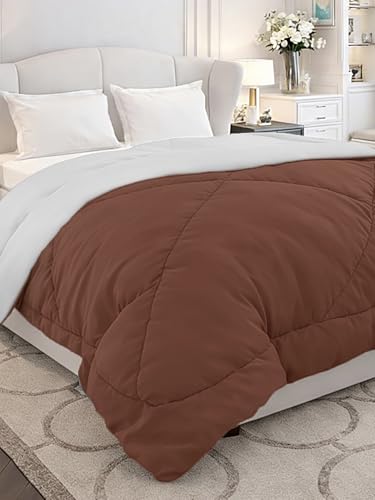 Image of Monte Carlo Polyester Comforter Double Bed | 200 GSM Lightweight & Reversible | Soft Quilt for Mild Winter | Easy Care All Season Comforter (Beige) | 87 x 94 Inches