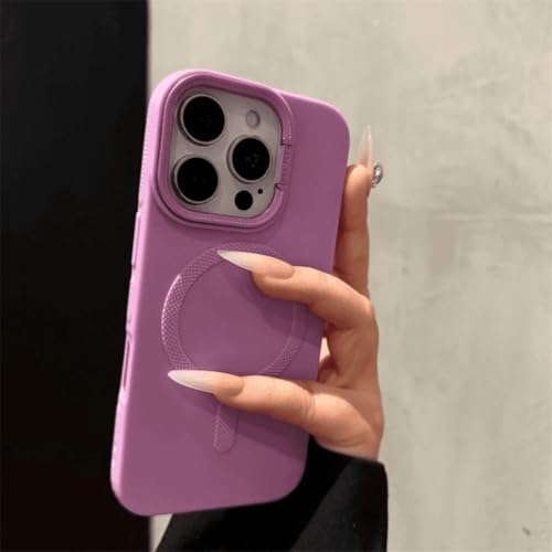 Coque iPhone 16 Plus violette au design de luxe et protection magnétique
