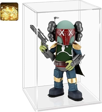 Acrylic Display Case for Collectibles Transparent Dustproof Showcase Box Clear Display Cube for Action Figures, Miniatures, Statues & Toys Easy-to-Assemble Storage Case (White, 4x4x6 ; 10x10x15)-image-28