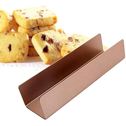 Goeielewe Rectangle Cookie Cutters Long Non-stick Carbon Steel Cookie Mold U Shape Biscuit Cake Bread Mold Cookies Model Baguette Mould for Baking (Short section: 7.8"x2.3"x1.6") Cover