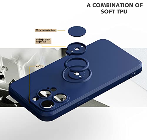 Coque silicone avec bague pour iPhone 13 Mini gris protection antichoc - 2