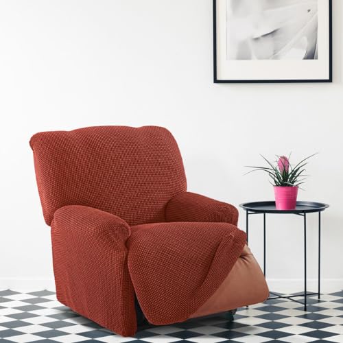 Funda para sillon relax superelastica SOFASKINS color naranja transpirable de 70-90cm 4