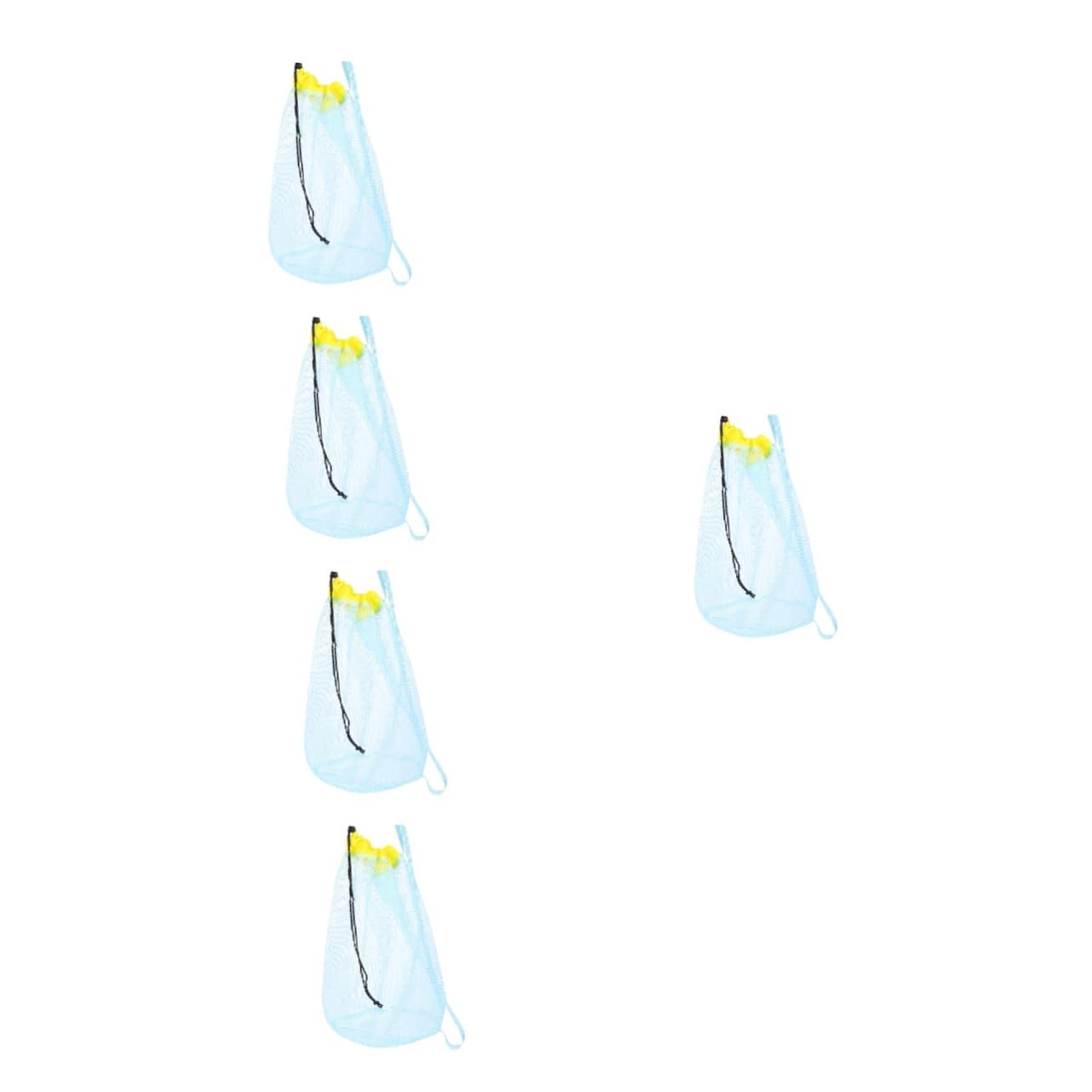 GALPADA 5pièces De Plage Garçon Fille Maille Poche De Rangement Pour Outils De Jardinage Et Jouets De Plage à Cordon Pratique Pour Activités Extérieures Et