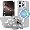 ZOEII for iPhone 16 Pro Max Case with Stand, Compatible with MagSafe, Military-Grade Drop Protection, Heavy Duty Magnetic Phone Case for iPhone 16 Pro Max, Translucent