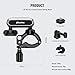 Action Camera Motorcycle Bike Handlebar Mount Clamp, Compatible for DJI OSMO Action 5 Pro/4/3/Pocket 3, for Gopro Hero 13/12/11/10, for Insta360 X4/X3/Ace Pro/Go 3S, Sport Camera Car Mount (LAC-02)