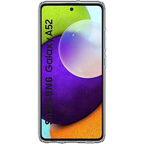 Image of NISHTECH for Samsung Galaxy A52, A52s 5G Premium Transparent Hybrid Soft Slim Dust Proof Back Case Cover Silicone with Camera Protection