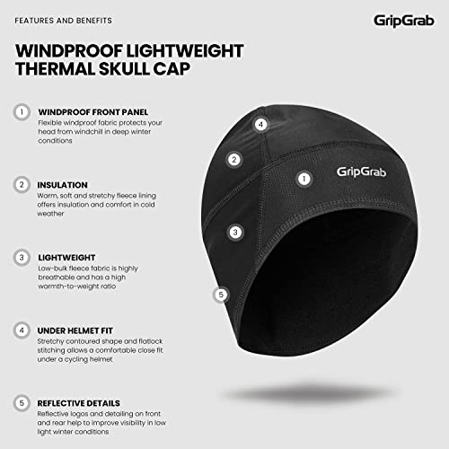 Bonnet de vélo léger hiver coupe-vent GripGrab sous-casque
