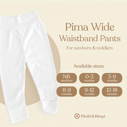 Pimbi&Bimpi Baby Pants | Premium Peruvian PIMA Cotton | White Footed Baby Pants | Unisex: Baby boy Pants and Baby Girl Pants2