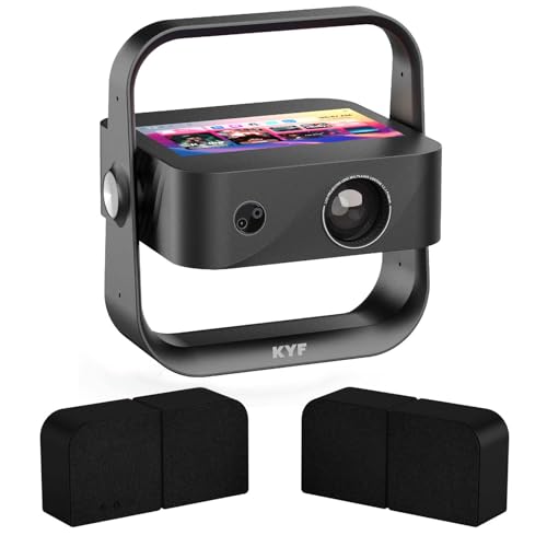 Vidéoprojecteur Ultra HD 4K 8000 Lumen avec Tablette Tactile 7 Pouces Android 12, Système Audio Bluetooth 4-en-1 20W RMS, Hub Multimédia Home Cinéma avec Écran Tactile et Enceintes Modulables 20W