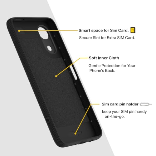 Image of Outlouders Back Cover for Vivo T5e | Full Camera Protection | TPU Soft Flexible Shockproof Bumper Case (Black)