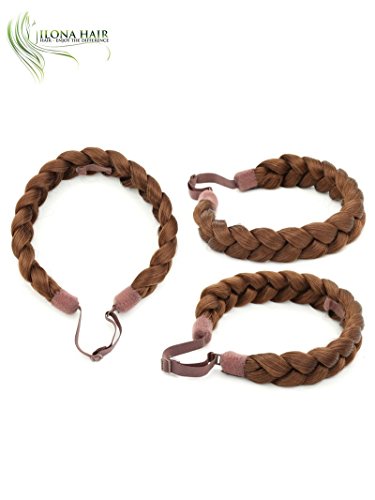 Synthetic Hair Braided Headband Stretch Hairpiece Women Beauty accessory looks like your natural hair with adgusted ribbon on the back match you hair or highlight hair braid (30)