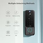 Lockin Veno Plus Palm Vein Video Smart Lock with 2K 180° Camera, Fingerprint Recognition, Keyless Entry, Built-in Wi-Fi, 8GB Storage, Suitable for Front Door, No Monthly Fee (Plus) - Image 2