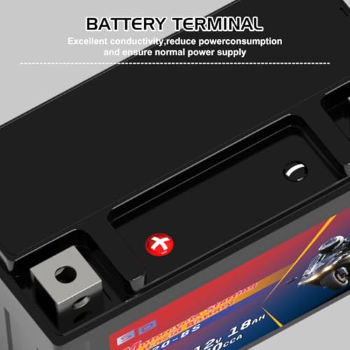 TPE Motorcycle Battery, YTX14-BS Battery High Performance, 12V 12AH, Maintenance Free & Sealed AGM Battery for Motorcycle, UTVs & ATVs - Thumbnail 7