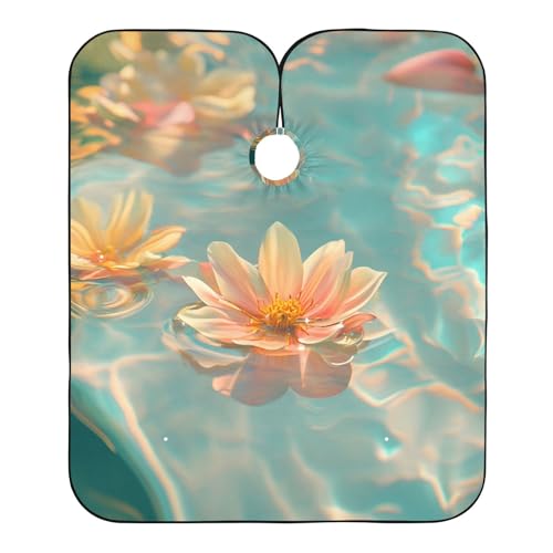 Hezely Flowers and Rivers Hair Dye Cape, Barber Cape for Adults,Waterproof Salon Cape,Waterproof Hairdressing Styling Hair Cutting, 65