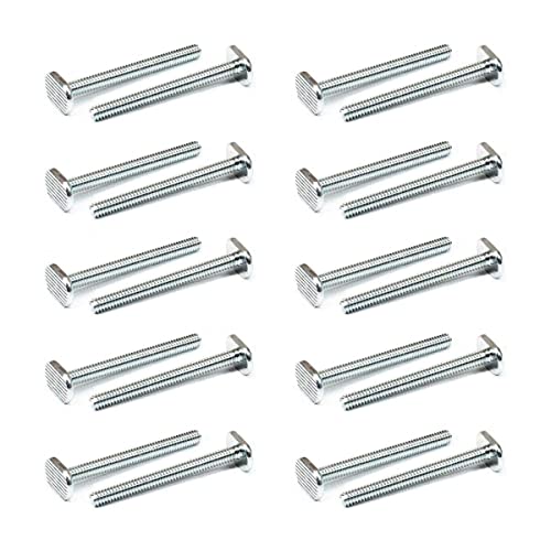 Image of POWERTEC 1 /4 inch-20 T Track Bolts 20 Pack for T Track, 2-1 /2 Inch Long T Slot Bolts for Universal T Track, T Track Accessories for Woodworking Jigs and Fixtures (QTB1005)
