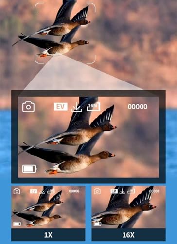 Câmera Digital 1080P para Fotografia, Câmera Vlogging de 16MP Câmera Digital Com Zoom Digital 16X Com Tela Giratória de 2,4 pol. 360°, Câmera Compacta de Viagem para (Rosa) - Imagem 5