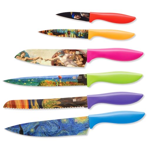 CHEF'S VISION Masterpiece Knife Set -6-Piece Stainless Steel Cutting Knives Set for...