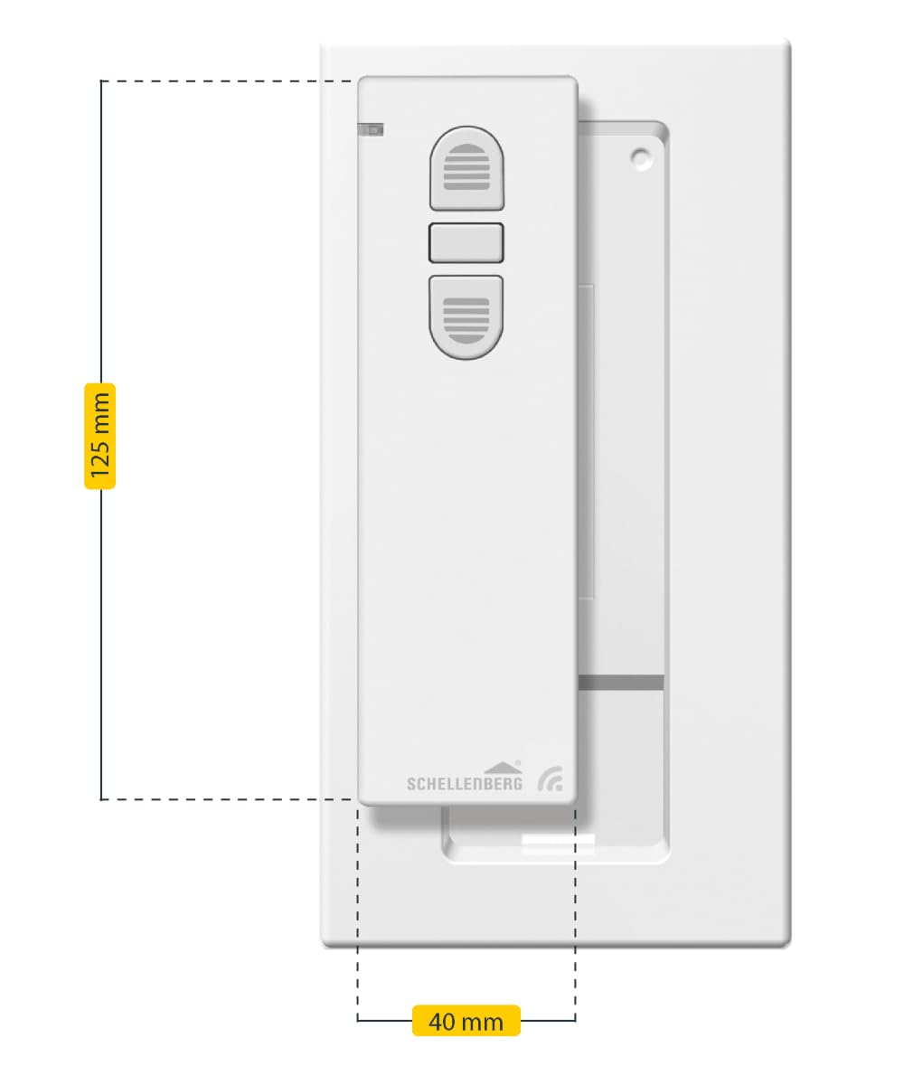 Schellenberg 20021 Transmisor Manual, para Motores de Puertas de Garaje, Mando Apertura a Distancia, 1 Canal, Color Blanco