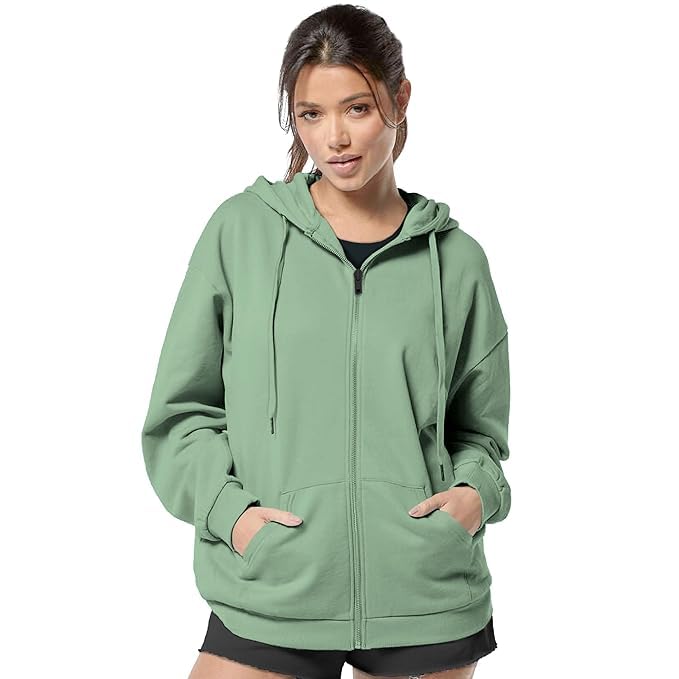 Image of FUNKY MONKEY - Women's Cute Hoodies Teen Girl Winter Jacket Sweatshirts Casual Drawstring Clothes Zip Up Hoodie with Pocket