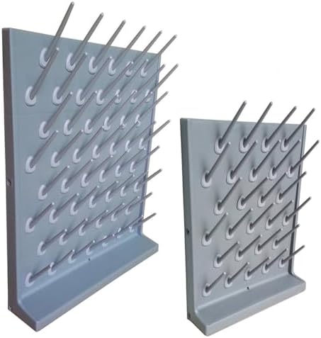 Science Draining Rack WETUSSEX Laboratory Drying Rack 2Pcs, 27 Pegs Drying Rack for Lab ...