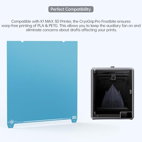 Image of BIQU CryoGrip Pro Frostbite Build Plate for K1 Max, Ender-3 V3 Plus | Cold Panda Build Plate for 3D Printers, Room Temperature Printing, Double-Sided Textured Sheet, 310x315mm 1 Piece
