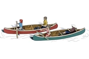 Woodland Scenics O Scale Canoers (4 w/2 Canoes)