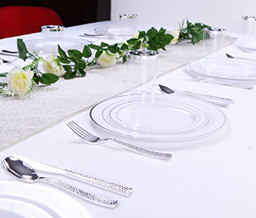 Supernal LE Plastic Silverware,Party Plastic Flatware,Plastic Silver Cutlery thumb #4