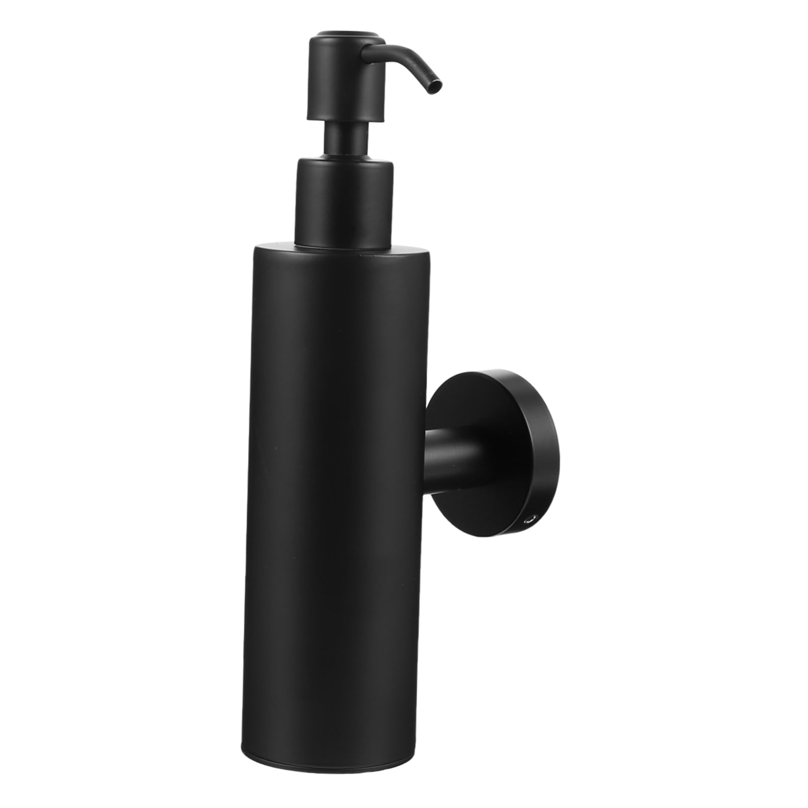 BRIGHTFUFU 1pc Stainless Steel Wall-Mounted Soap Dispenser Liquid Shampoo Shower Gel Bottle Easy Install Bath Accessory Manual Design Space-Saving Bathroom Essential