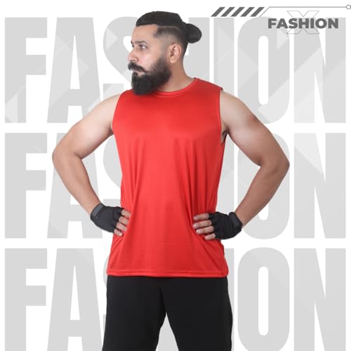 Image of Sleeveless T Shirts for Men - Gym Vest, Sando Tank Top Wear, Workout Baniyan, Stringers Inner Shirt, Bodybuilding Tshirts, Sports Tshirt Vests, Stylish Tanks Tops