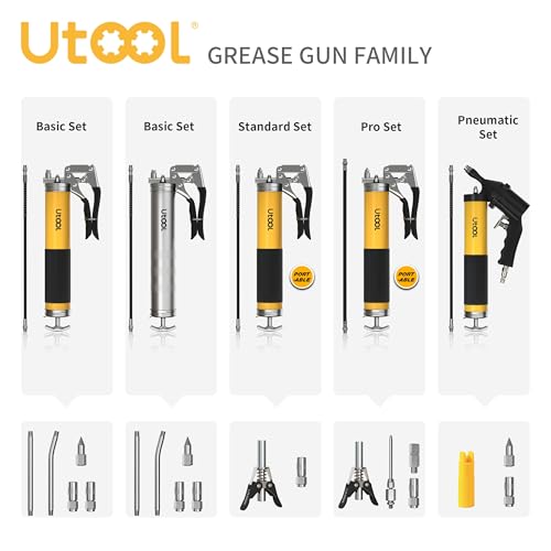 Utool MGG0102 Grease Gun, 8000 Psi Heavy Duty Pistol Grip Grease Gun Kit thumb #5