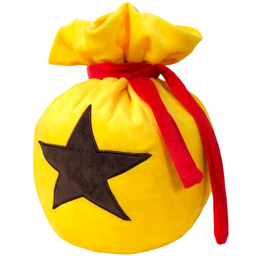 Travel-Friendly Animal Bells Bag Drawstring Plush Travel Makeup Cosmetic Storage Bags Organizer with Embroidered Star Patch Two Size (Large)