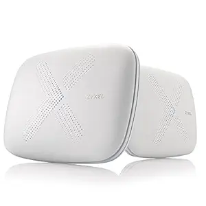 Zyxel [WSQ50-EU0201F] Twin Multy X Kit, AC3000 Home Wi-Fi Mesh System Up to 5,000 sq. ft, Tri-Band Technology