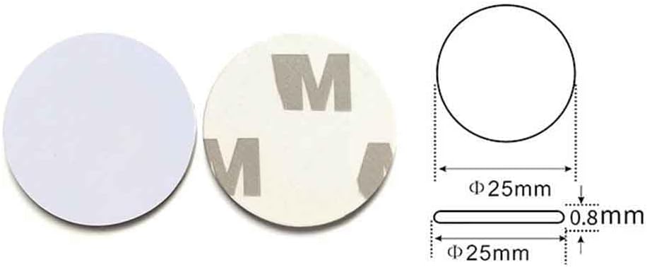 13.56 MHz UID Writable Rewritable Clone IC Smart Keychain, Compatible with MIFARE Classic 1K, RFID Blank Sticker for Access Control Key Sticker Rewritable (50)