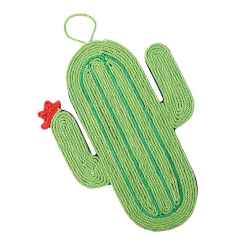 HANABASS 猫の爪とぎ 猫の木のサボテン 猫ひっかきサボテン 子猫のおもちゃ 猫キット 屋外用 付き猫マット キャットニップ 猫のパズル 猫の のおもちゃ Green サイザル麻布