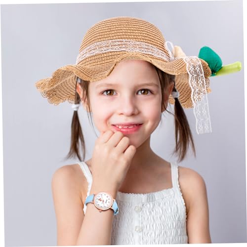 Homoyoyo 1set Boy Girl Woven Sun Hat with Beach Bag Lightweight Uv Cap for Girls Adorable Spring Accessory for Outdoor Activities and Travel4