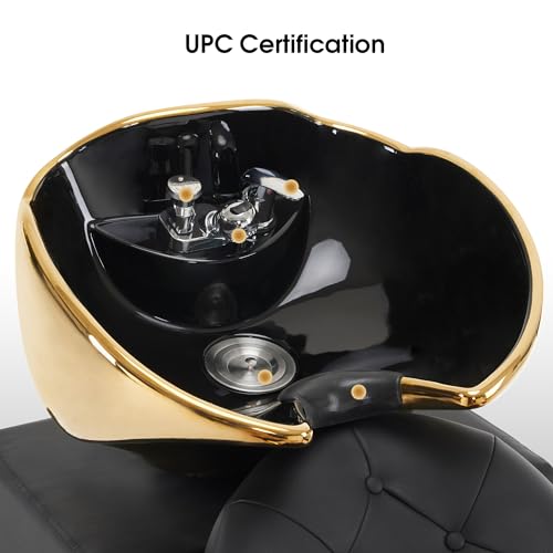 BarberPub-Backwash-Shampoo-Station-Chair-Retro-Adjustable-Porcelain-Ceramic-Hair-Wash-Bowl-Unit-Station-Shampoo-Barber-Chair-with-Vacuum-Breaker-for-Spa-Beauty-Salon-8610-BlackGold