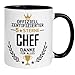 Chef Tasse mit Spruch lustig | Offiziell zertifizierter 5-Sterne Chef &ndash; Danke f&uuml;r alles | Geschenkidee &ndash; Chefgeschenke & Vorgesetzter