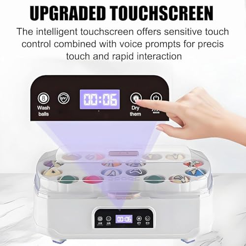 Limpiadora de bolas de billar profesional con pantalla LCD y pulido de fieltro de lana 3