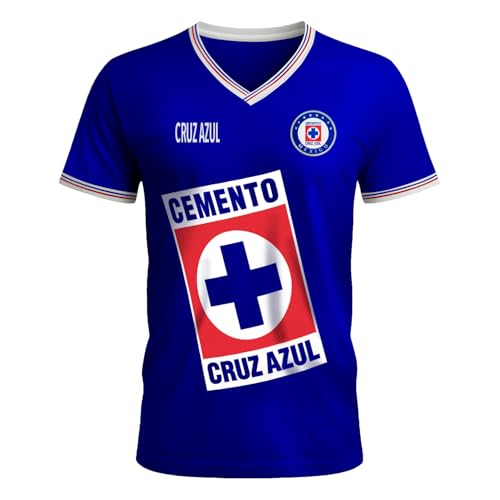 Playera Retro Cruz Azul 1997 para Hombre Edicin Clsica Coleccin de Aficionados Color Azul (US Alpha Medium Regular Regular Azul)