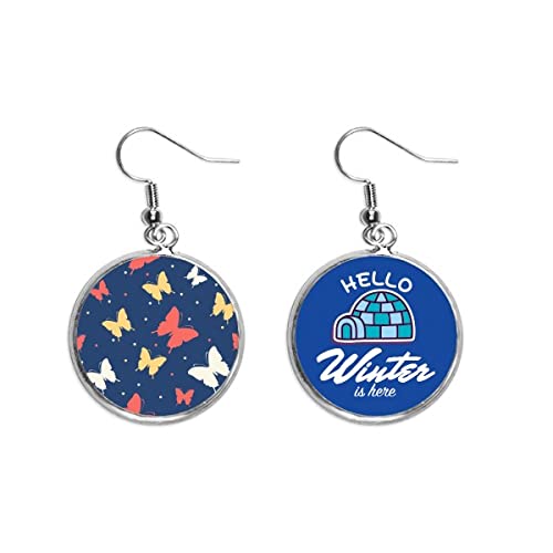 Pendientes de mariposa con acabado efecto hielo texturizado