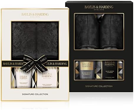 Baylis & Harding Gift Set Bundle - 1 x Sweet Mandarin & Grapefruit Festive Bauble Bath & Shower Bubbles & 1 x Jojoba, Vanilla & Almond Oil Pamper Present Keepsakes Boxes (2 Sets) - Vegan Friendly